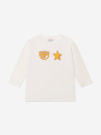 Chiara Ferragni 女童长袖 Eyestar Maxi T 恤