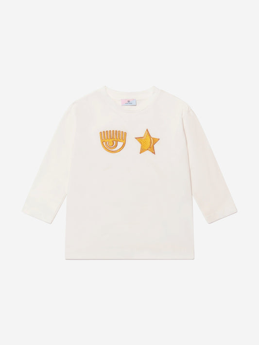 Chiara Ferragni 女童长袖 Eyestar Maxi T 恤
