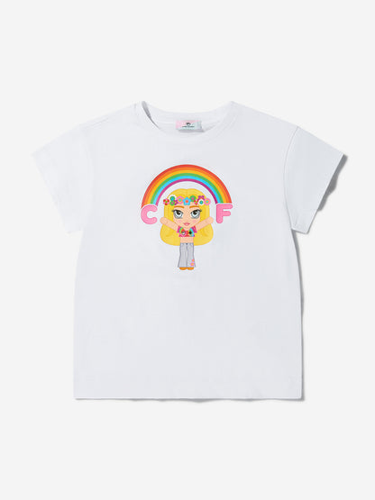 Chiara Ferragni 女童棉质平纹针织超长 T 恤