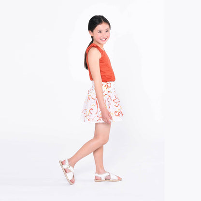 女童红色棉背心