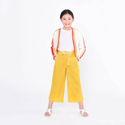 女童白色Logo棉T恤