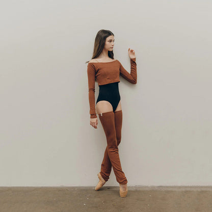 女童栗色芭蕾舞上衣