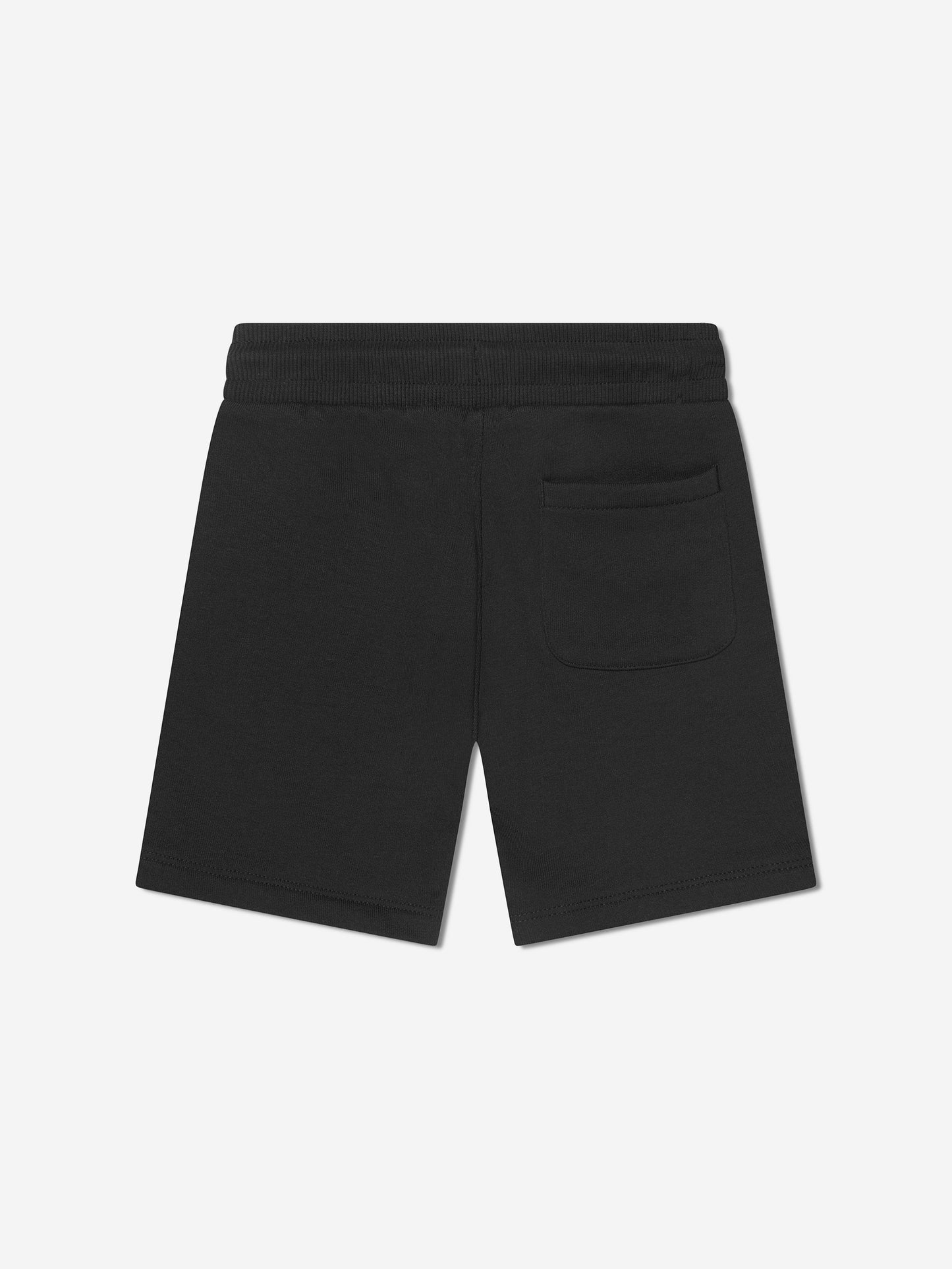 Calvin Klein Boys Stack Logo Jogger Shorts in Black