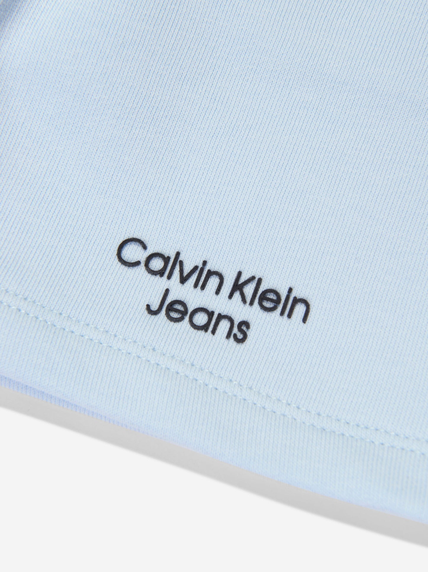 Calvin Klein Boys Stack Logo Jogger Shorts in Blue