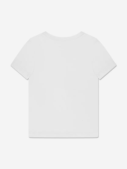 Calvin Klein Boys Logo Tape T-Shirt in White