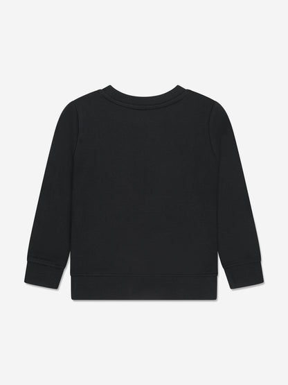 Calvin Klein Boys Maxi Block Logo Sweatshirt in Black
