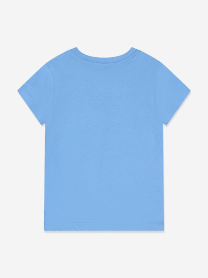 Calvin Klein Girls Micro Monogram T-Shirt in Blue