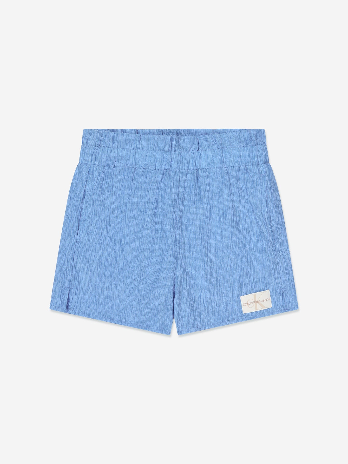 Calvin Klein Girls Crinkle Shorts in Blue