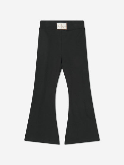 Calvin Klein Girls Flared Trousers in Black