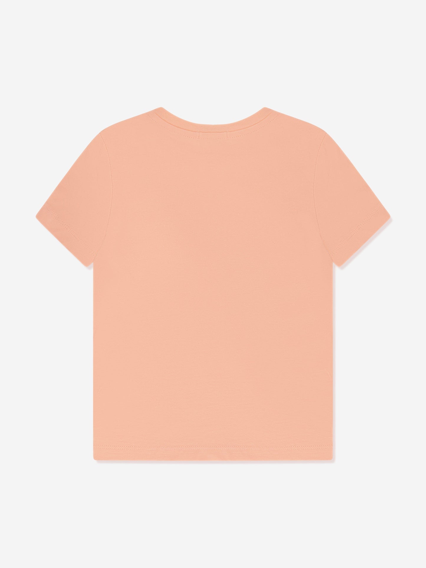 Calvin Klein Kids Monogram Logo T-Shirt in Peach