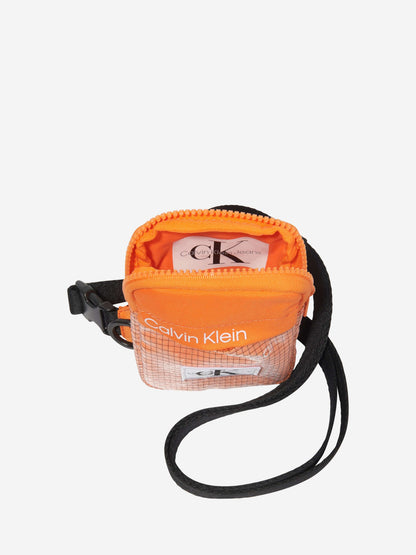 Calvin Klein Kids Monogram Crossbody Bag in Orange