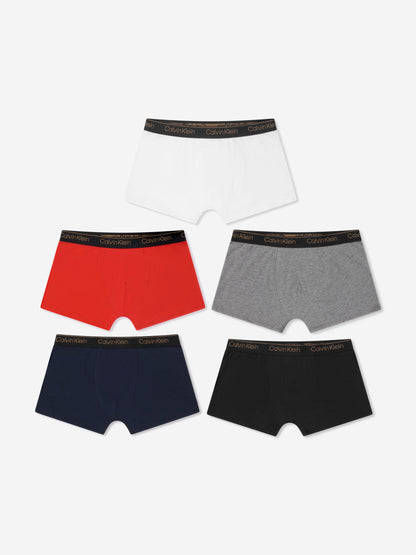 Calvin Klein 男童 5 条装红色平角裤套装
