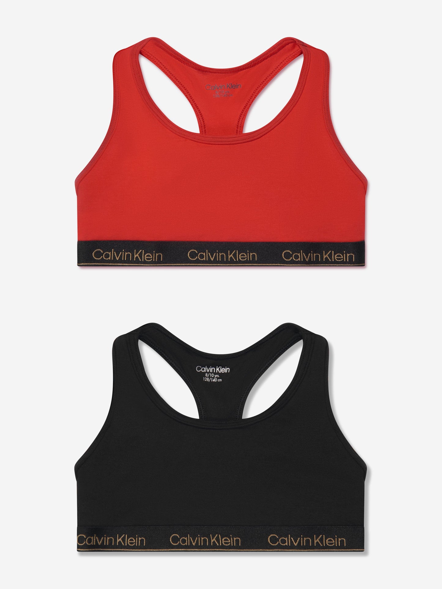 Calvin Klein Girls 2 Pack Bralette Set in Red