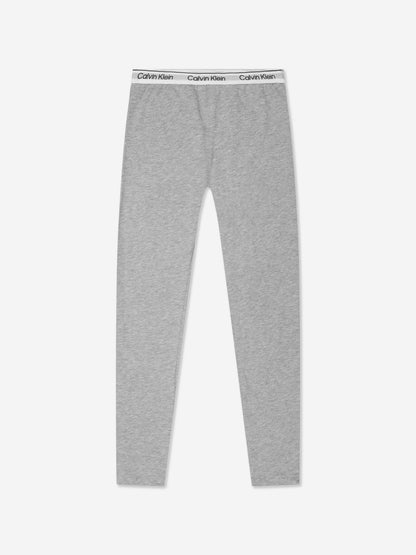 Calvin Klein Girls 2 Pack Leggings Set in Grey