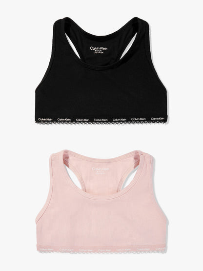 Calvin Klein Girls 2 Pack Bralette Set in Multicolour