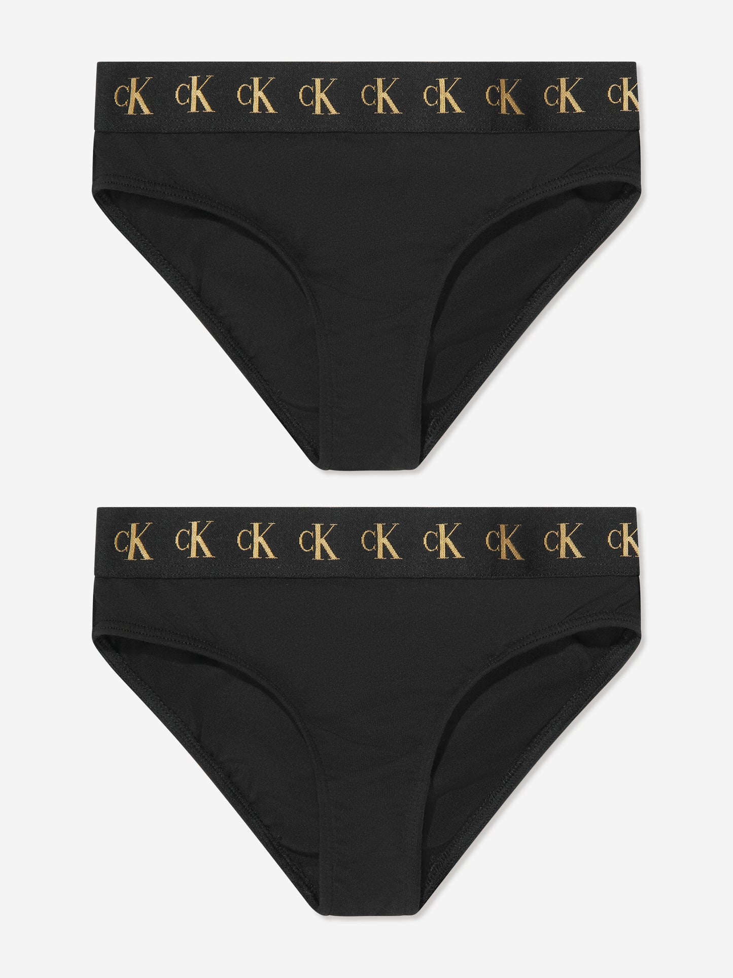 Calvin Klein Girls Bikini Knickers Set (2 Pack) in Black