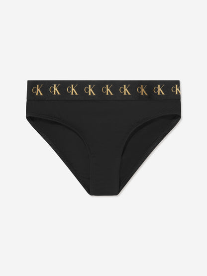 Calvin Klein Girls Bikini Knickers Set (2 Pack) in Black
