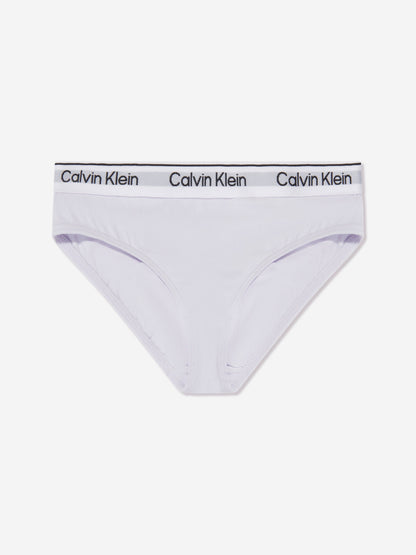 Calvin Klein Girls Bikini Knickers Set (5 Pack) in Lilac