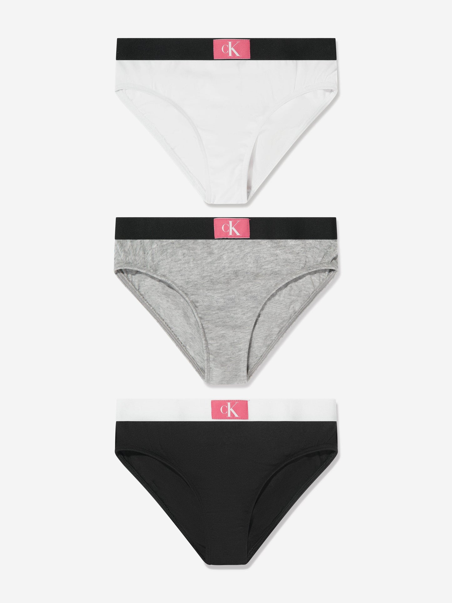 Calvin Klein Girls Bikini Knickers Set (3 Pack) in White