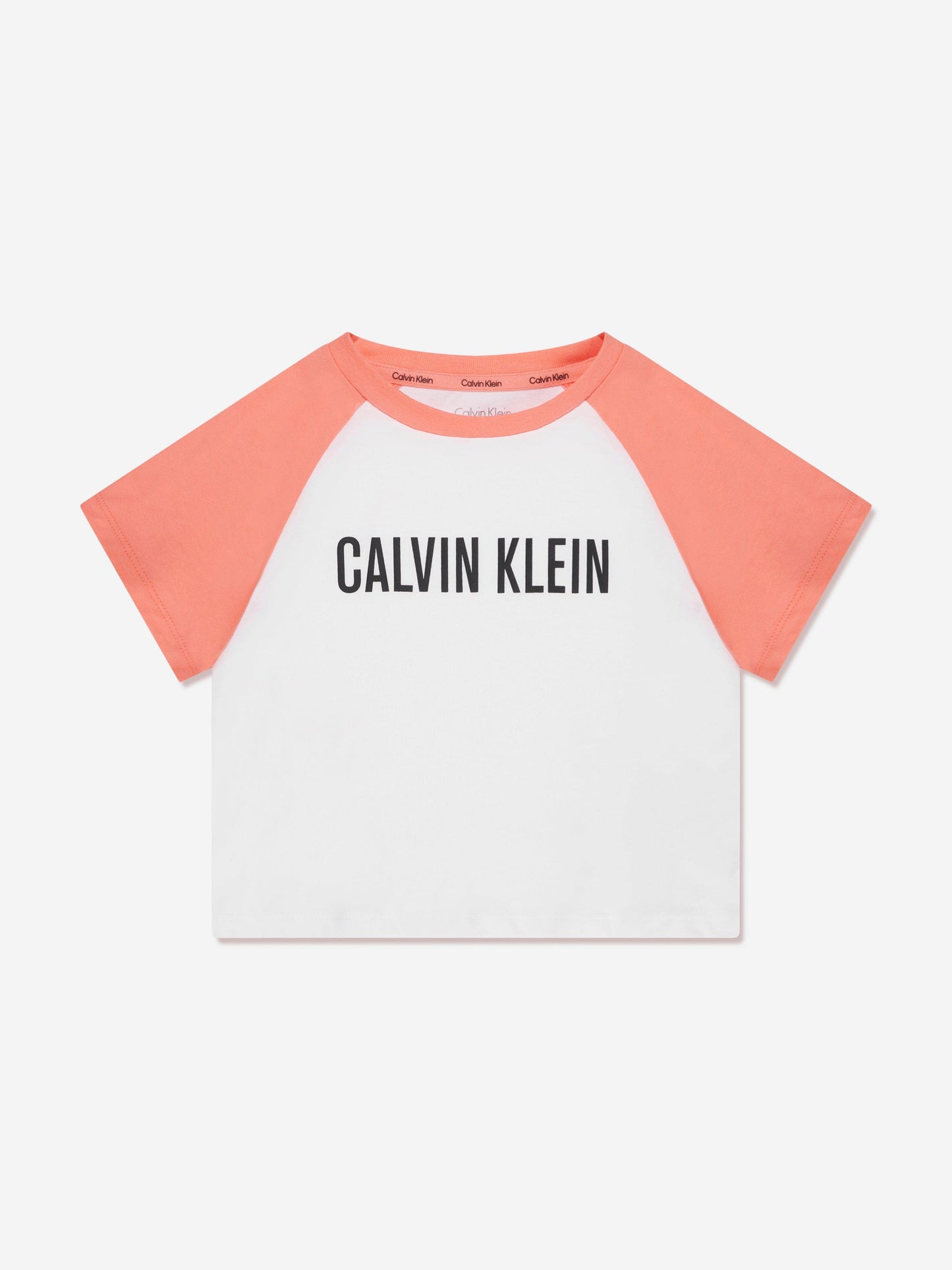 Calvin Klein Girls Short Pyjamas Set in Peach