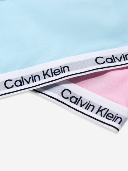 Calvin Klein Girls 2 Pack Bralette Set in Multicolour