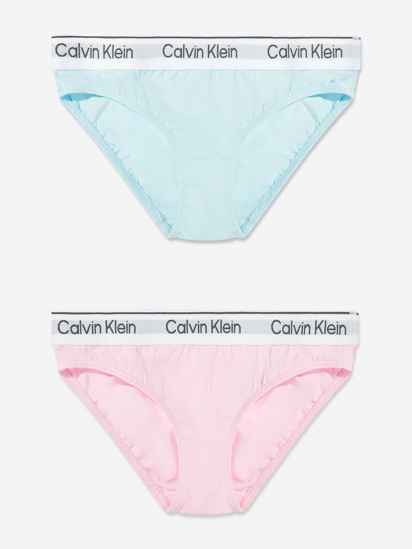 Calvin Klein Girls 2 Pack Bikini Knickers Set in Multicolour