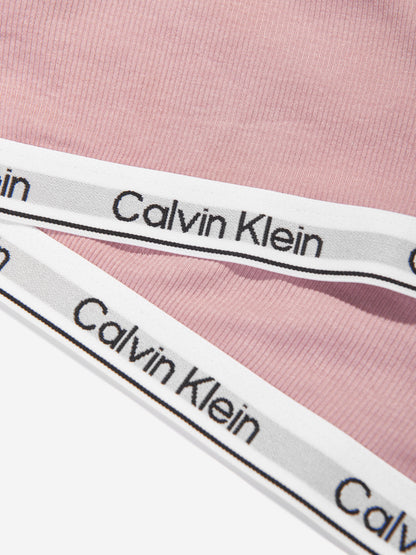 Calvin Klein 女童粉色背心式文胸套装