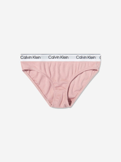 Calvin Klein Girls 2 Pack Bikini Kinickers Set in Pink