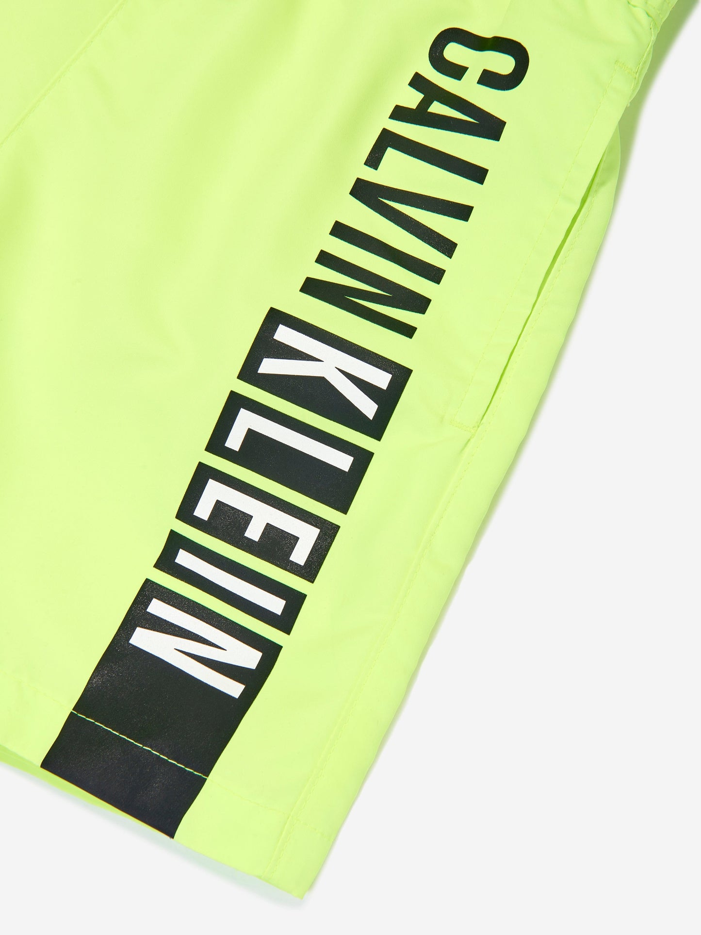 Calvin Klein Boys Drawstring Logo Swim Shorts in Green