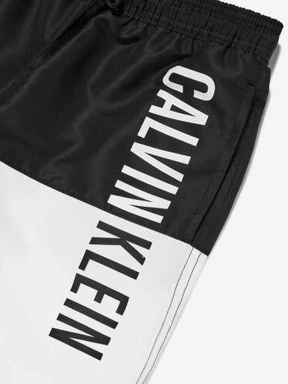 Calvin Klein Boys Colourblock Swim Shorts in Black