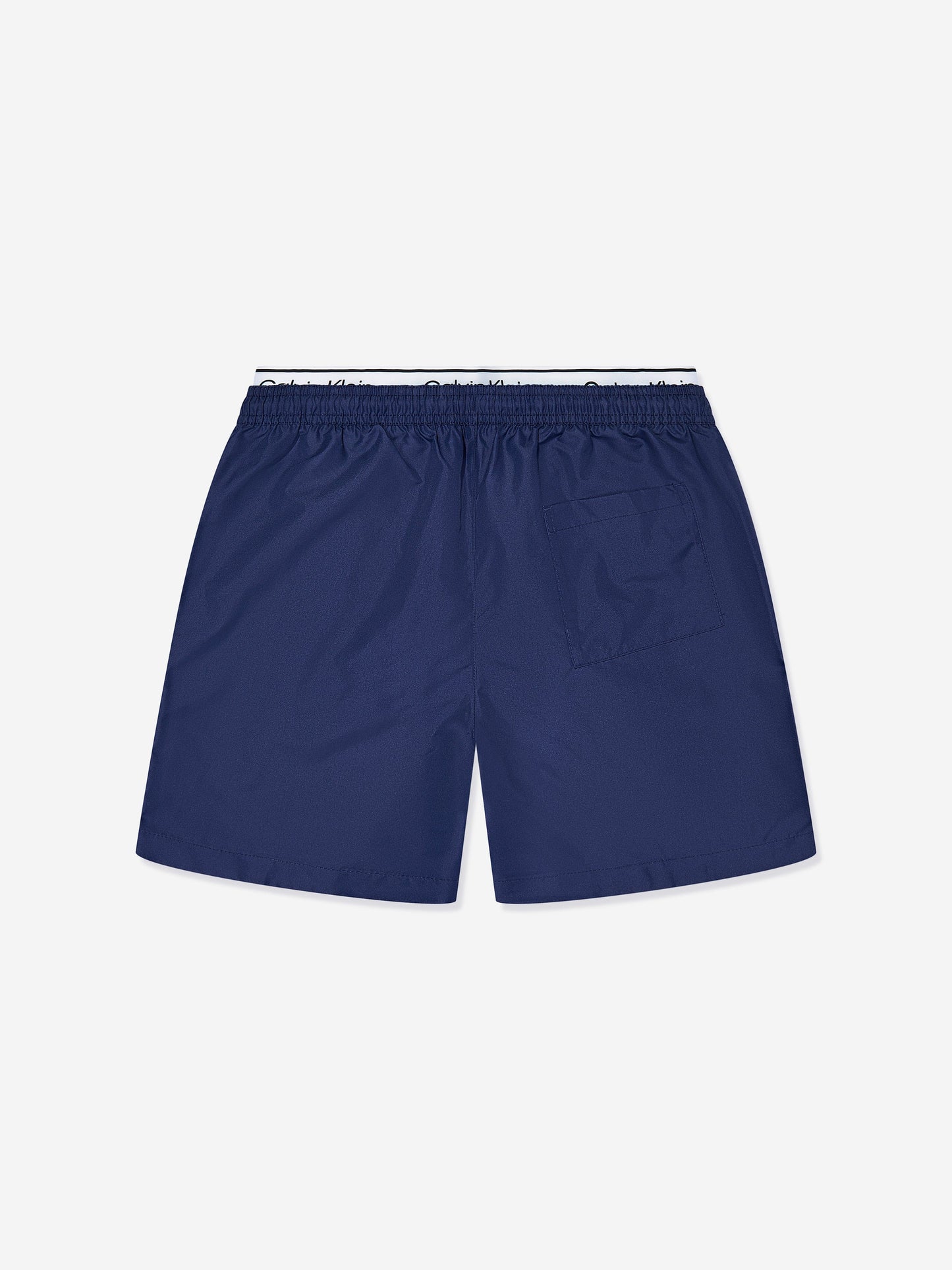 Calvin Klein Boys Double Waistband Swim Shorts in Navy