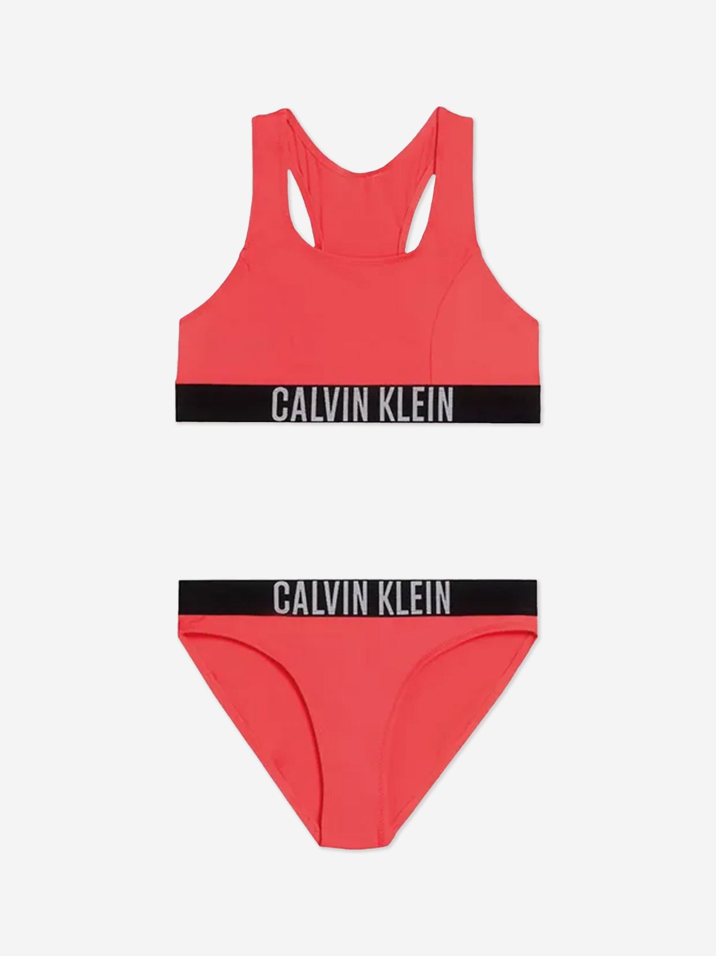 Calvin Klein Girls Bralette Bikini Set in Red