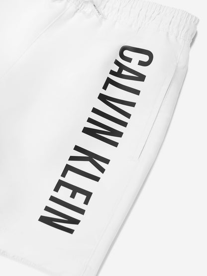 Boys Logo Swim Shorts in White
