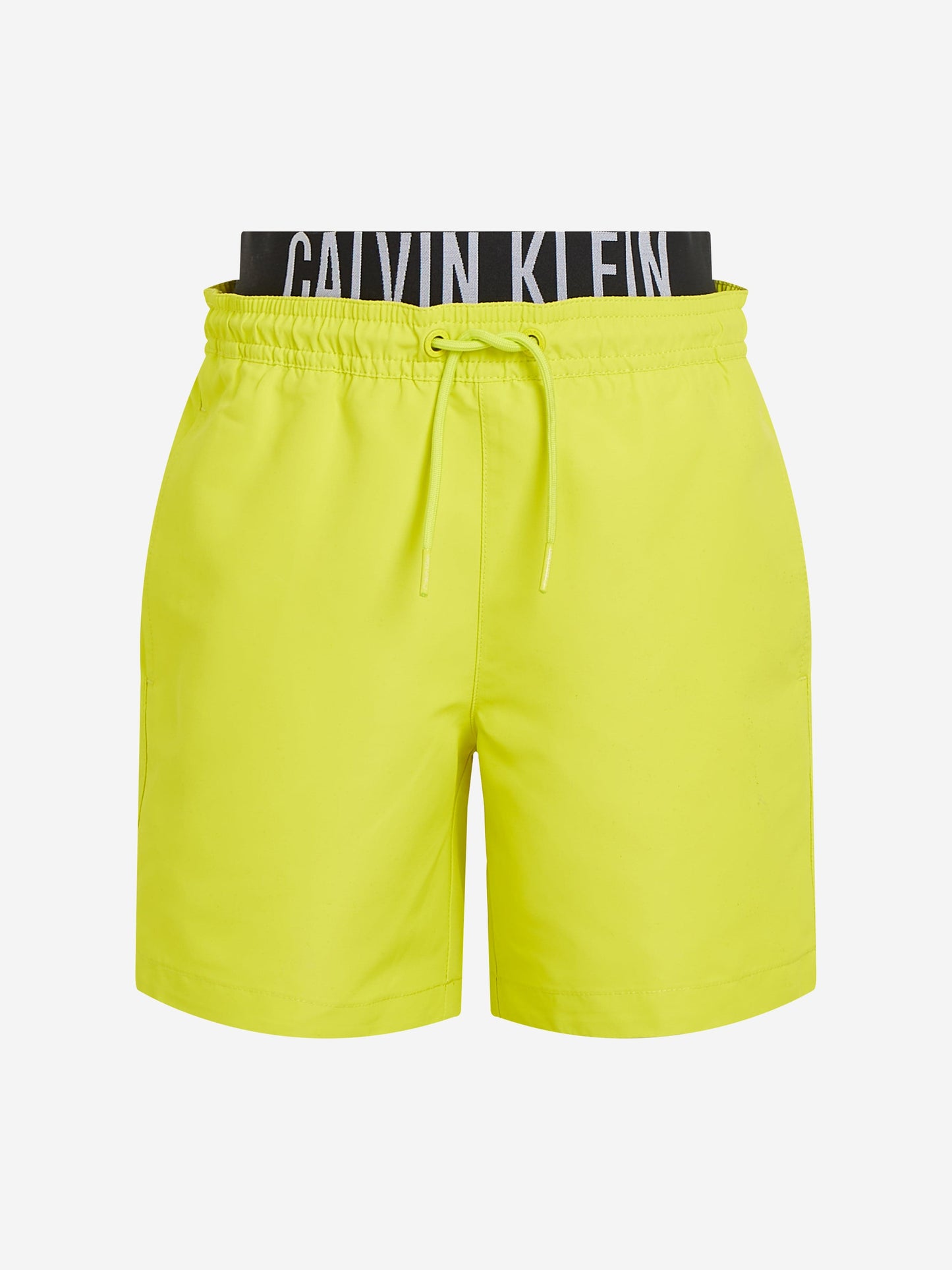 Boys Double Waistband Swim Shorts in Yellow