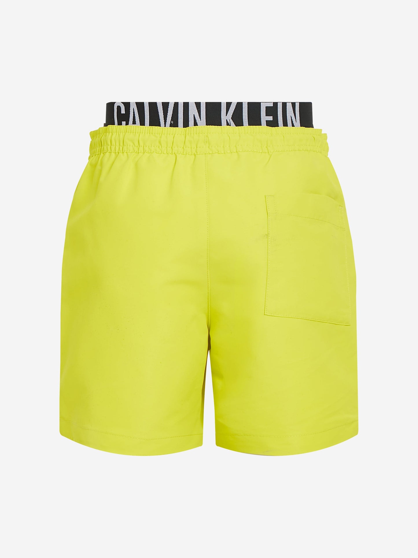 Boys Double Waistband Swim Shorts in Yellow