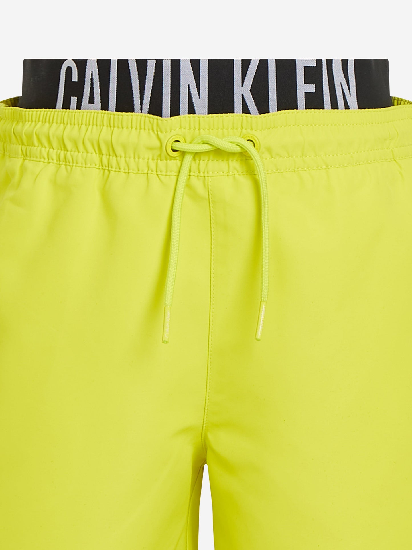 Boys Double Waistband Swim Shorts in Yellow