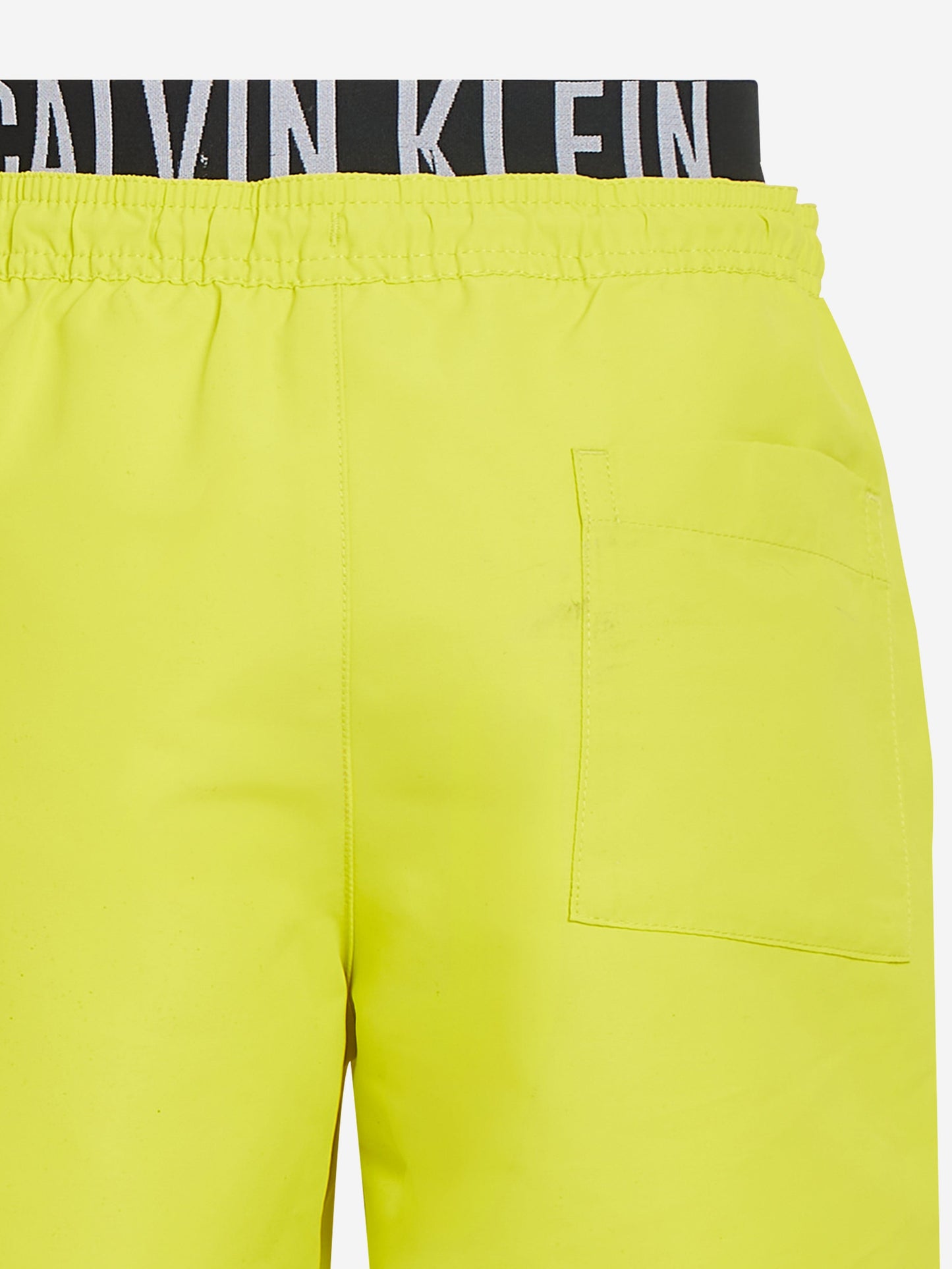 Boys Double Waistband Swim Shorts in Yellow
