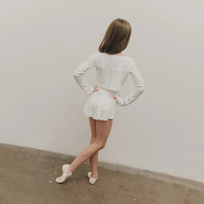 女童白色芭蕾舞上衣