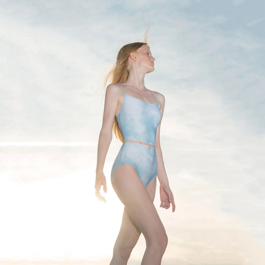 女童天空蓝"JUNIOR CLOUDY"芭蕾舞连体衣(J181LE01VL/sky blue)