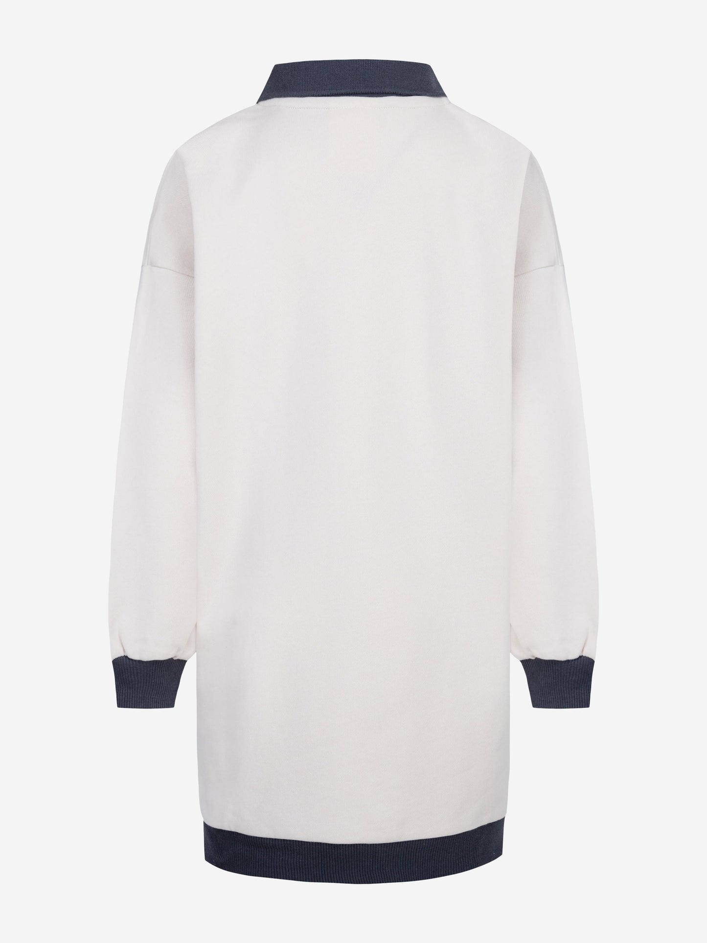Girls Logo Polo Dress in Ivory