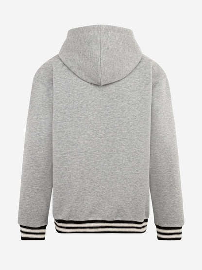 Boys Retro Varsity Hoodie in Grey