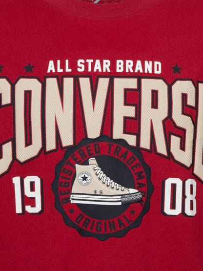 Boys Collegiate Crest T-Shirt in Red