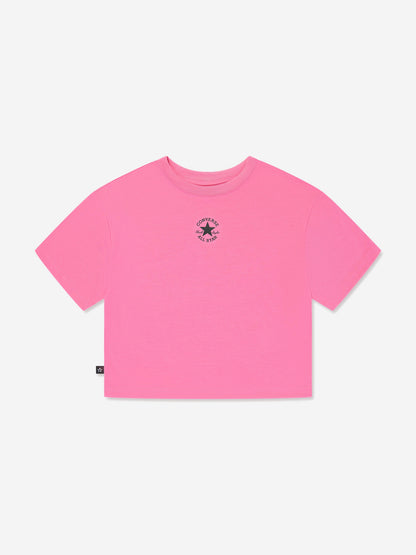 Converse 女童 Chuck Patch 宽松 T 恤（粉色）