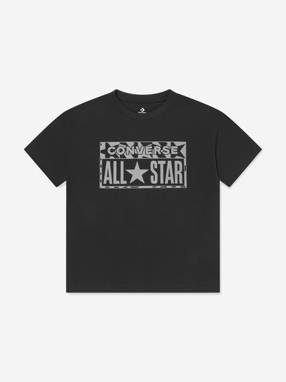 Converse 男童休闲宽松 T 恤（黑色）