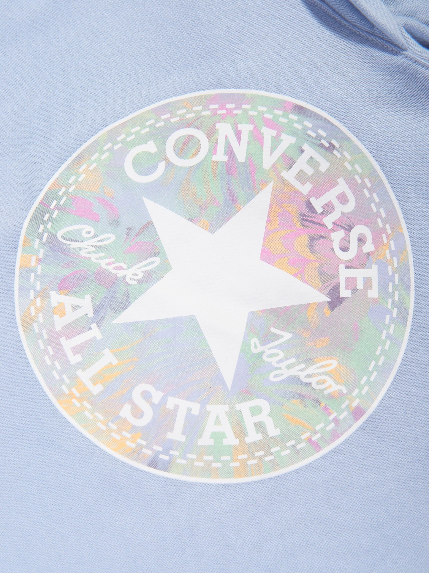 Converse 女童超大 Chuck Patch 蓝色连帽衫