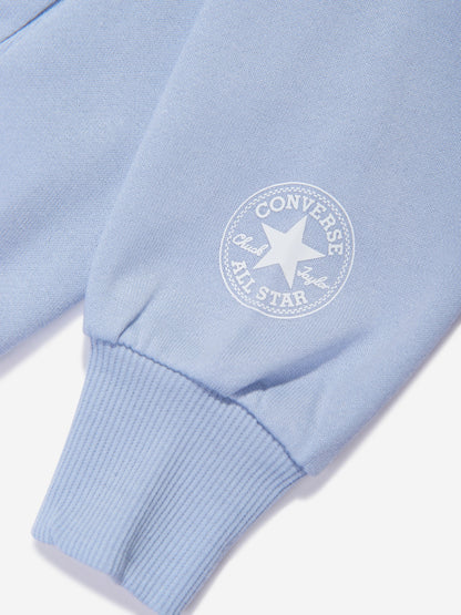 Converse 女童超大 Chuck Patch 蓝色连帽衫