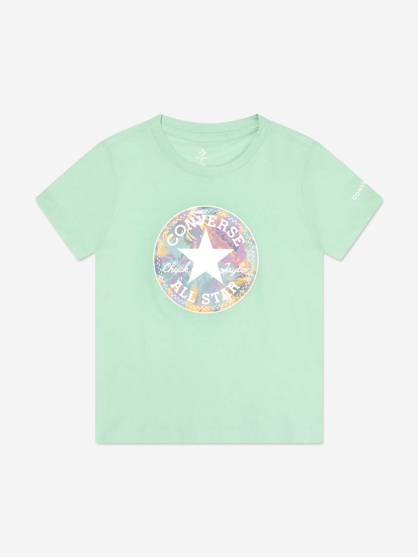 Converse 女童 Chuck Patch 图案 T 恤（绿色）