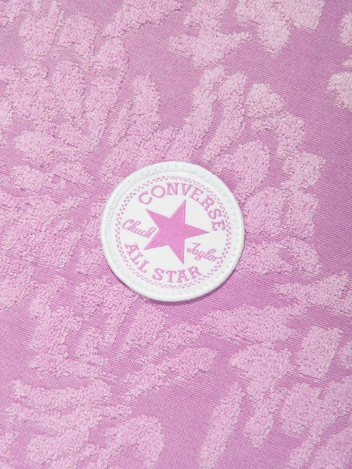 Converse 女童紫色花卉提花蝙蝠袖 T 恤
