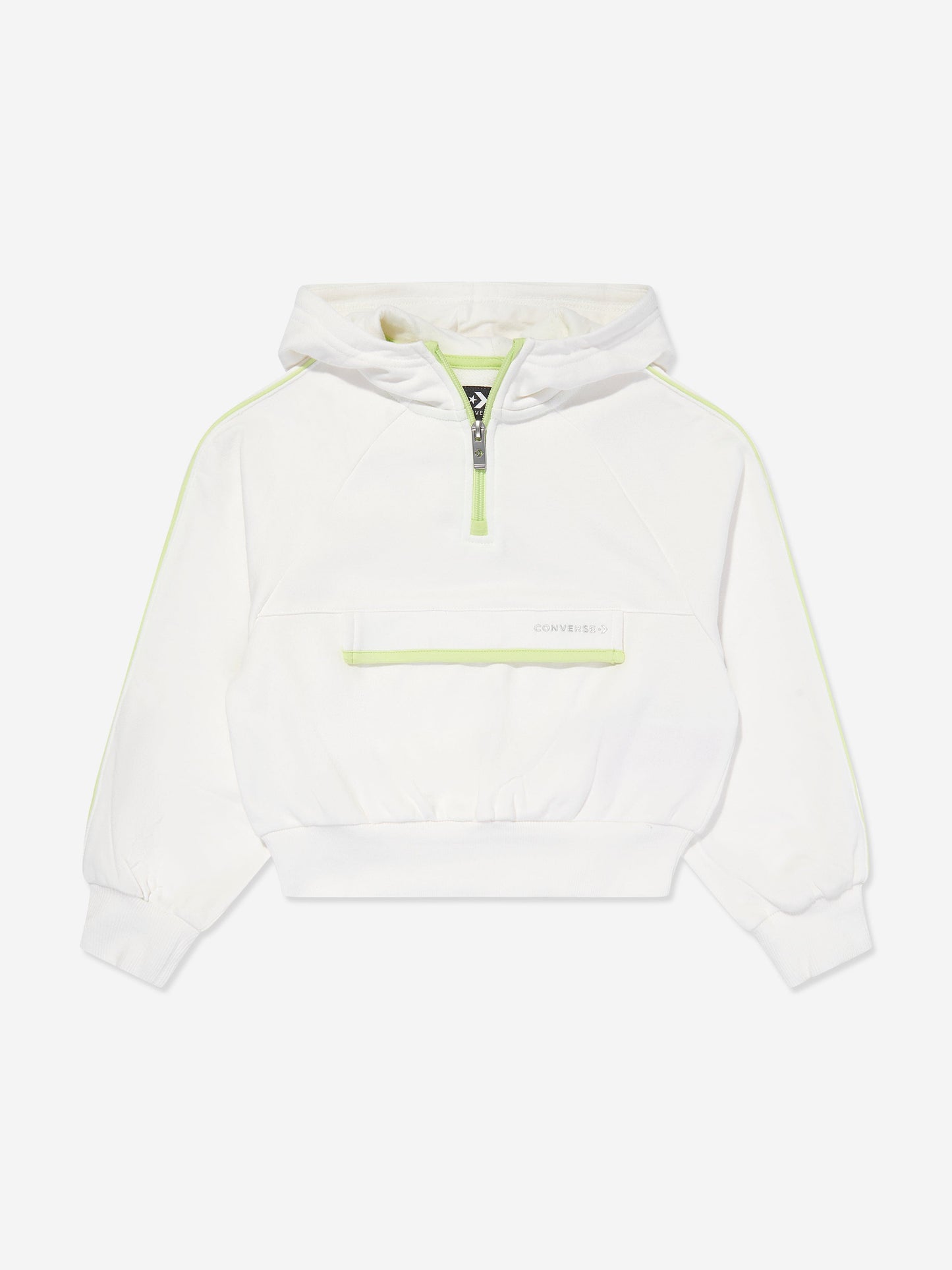 Converse 女童半拉链宽松实用连帽衫（象牙色）