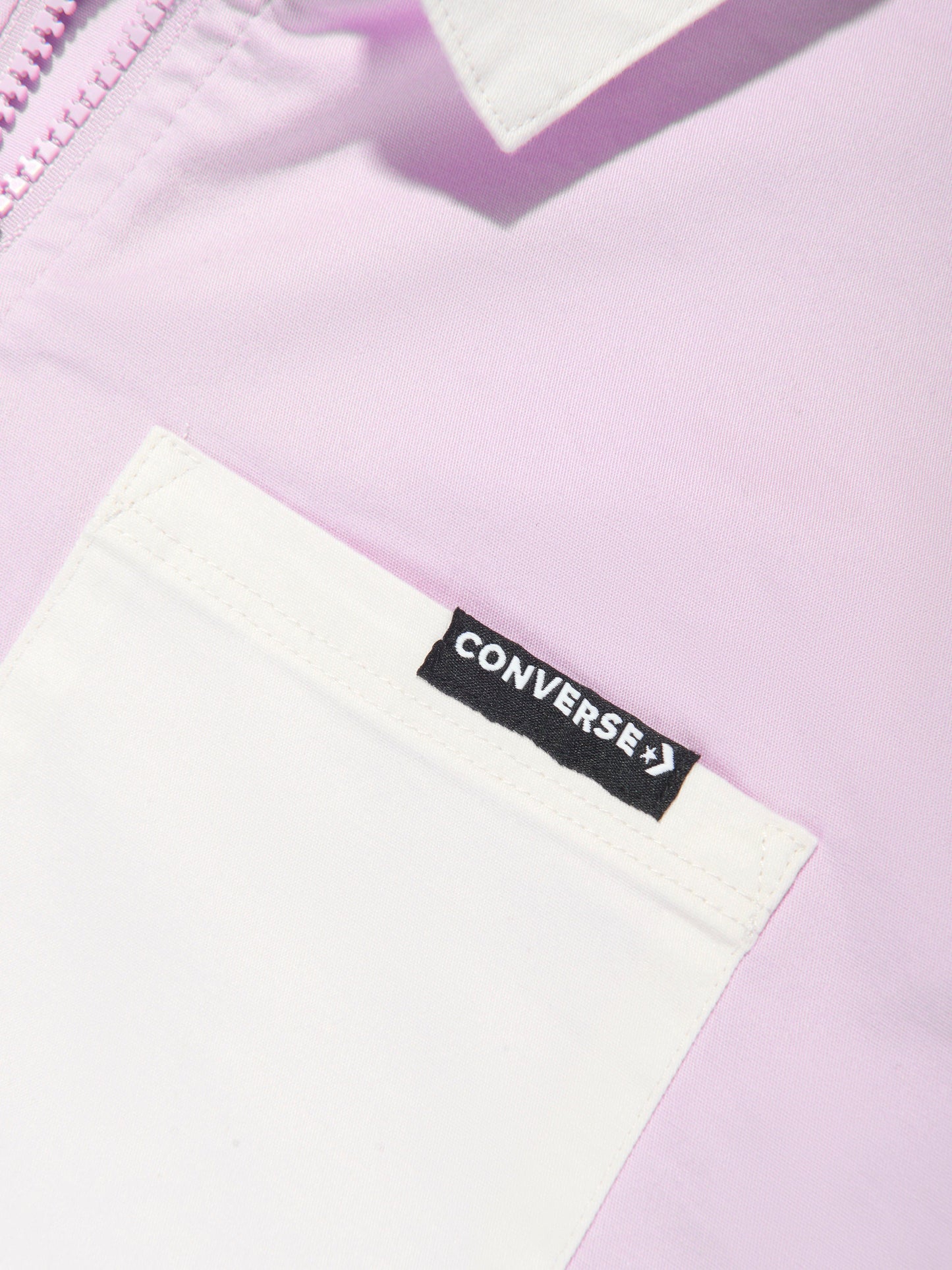 Converse 女童拼色拉链夹克（紫色）